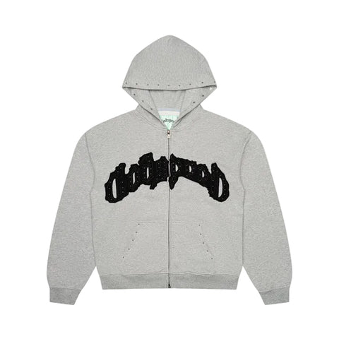 Godspeed Symmetric Studded Grey/Black Zip Up