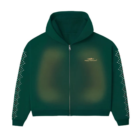HMDD Crystal Green Zip Up Hoodie