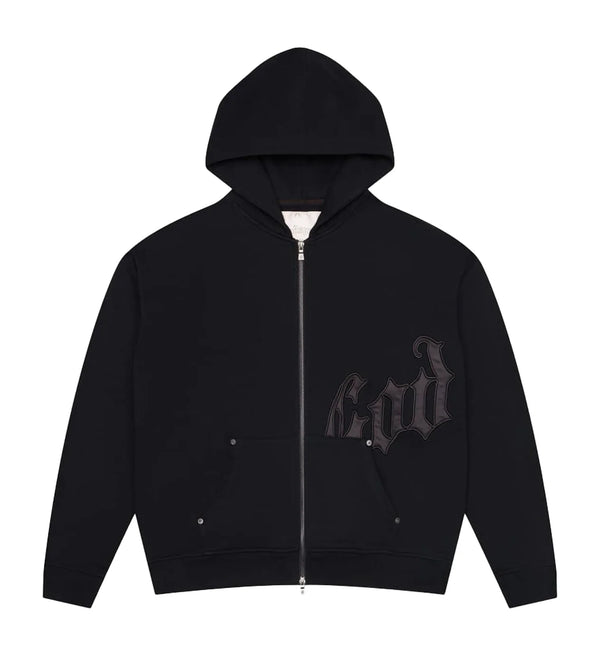 Godspeed OG Logo Black/Black Satin Hoodie