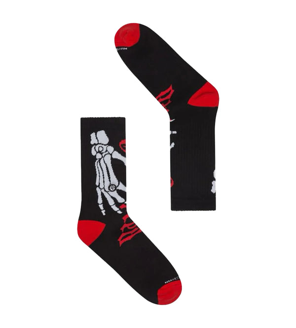 Godspeed Ten Toes Down Black/Red Socks