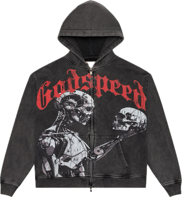 Godspeed Mankind vs AI Black Zip Hoodie