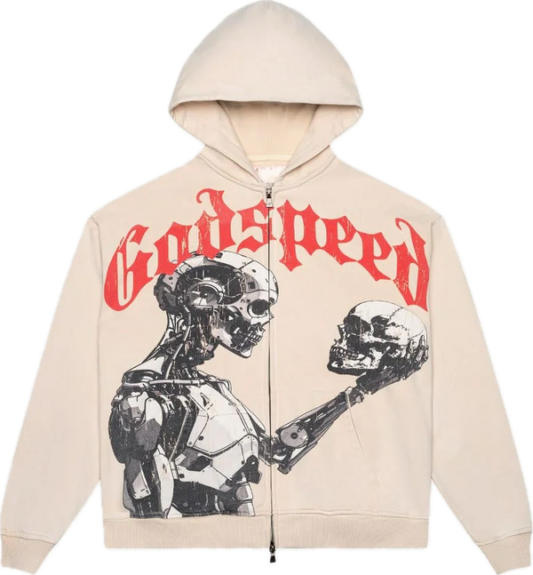 Godspeed Mankind vs AI Bone Zip Hoodie