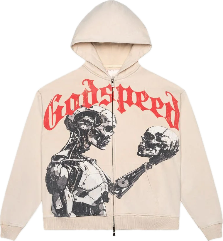 Godspeed Mankind vs AI Bone Zip Hoodie