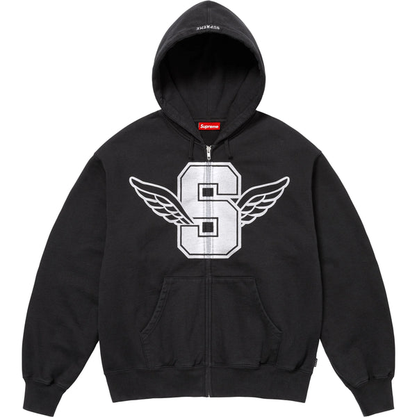 Supreme Winged Zip Up Black Hoodie