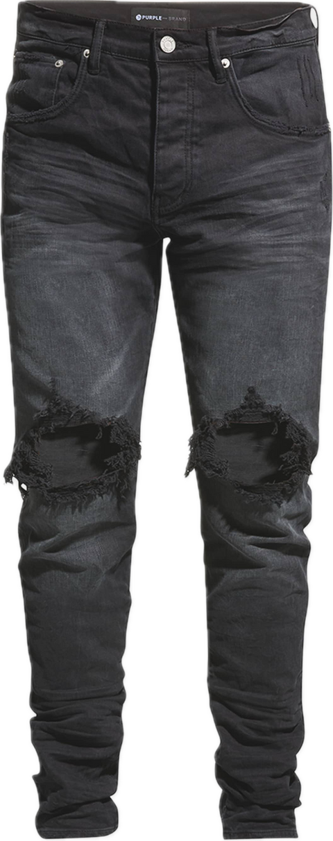 Purple P002 Black Wash Blowout Jeans