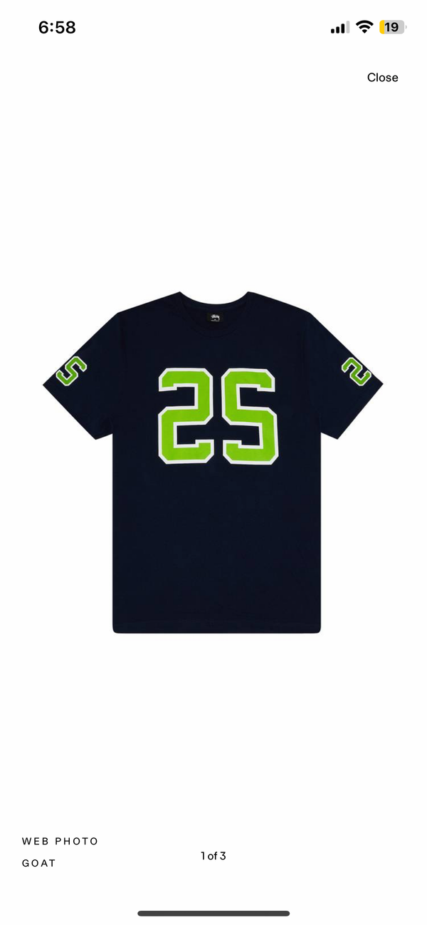 Stussy SS Jersey Tee Navy/Green