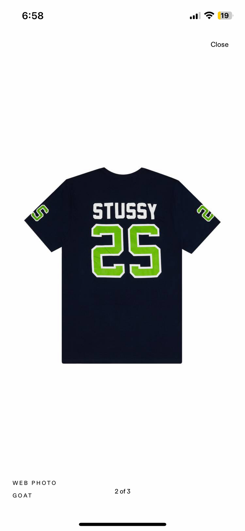 Stussy SS Jersey Tee Navy/Green