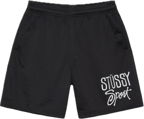 Stussy Sports Black Mesh Shorts