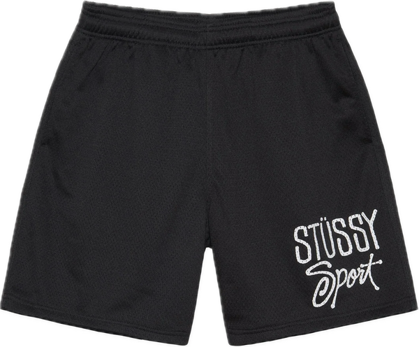 Stussy Sports Black Mesh Shorts