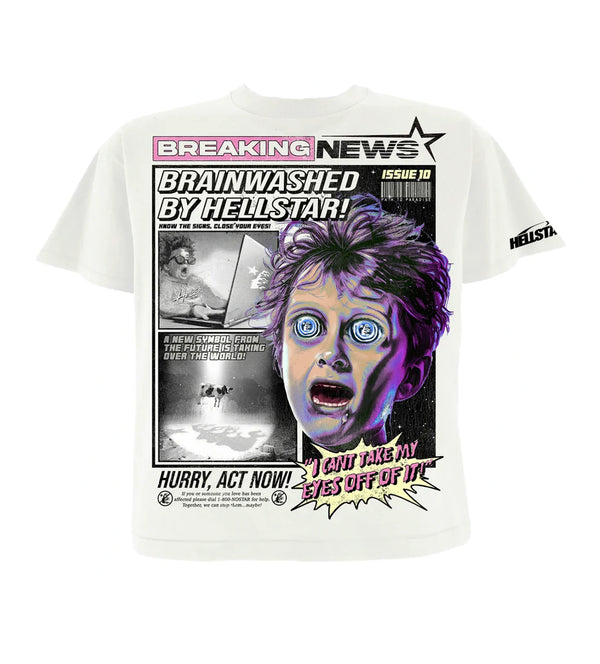 Hellstar Breaking News Cream Tee