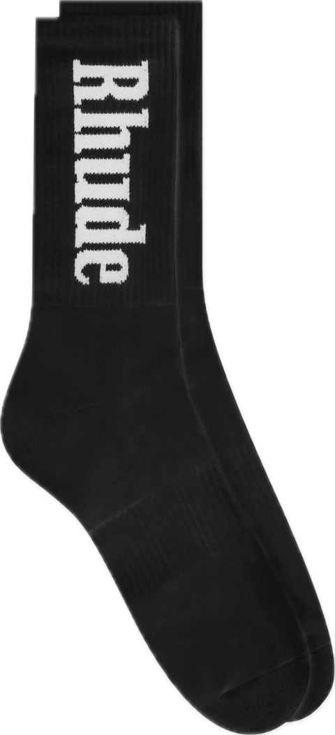 Rhude RH Vertical Black Socks