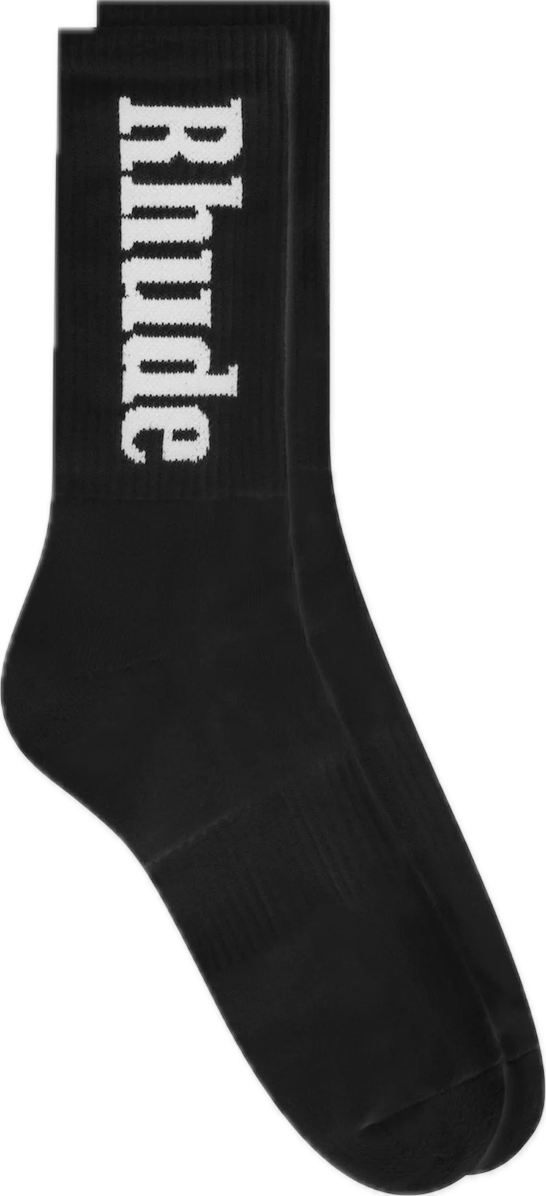 Rhude RH Vertical Black Socks