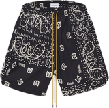 Rhude Paisley Black Shorts