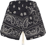 Rhude Paisley Black Shorts