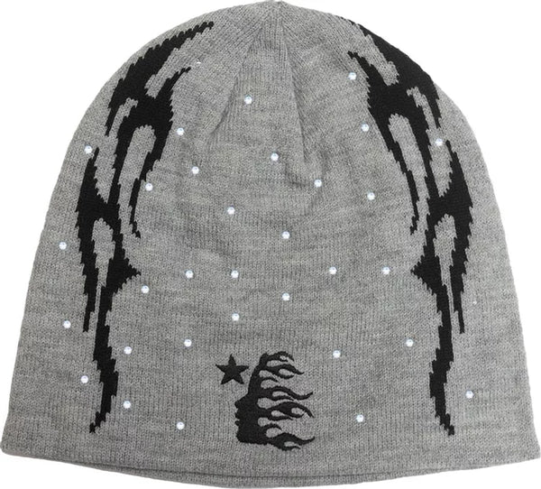 Hellstar Flame Grey Beanie