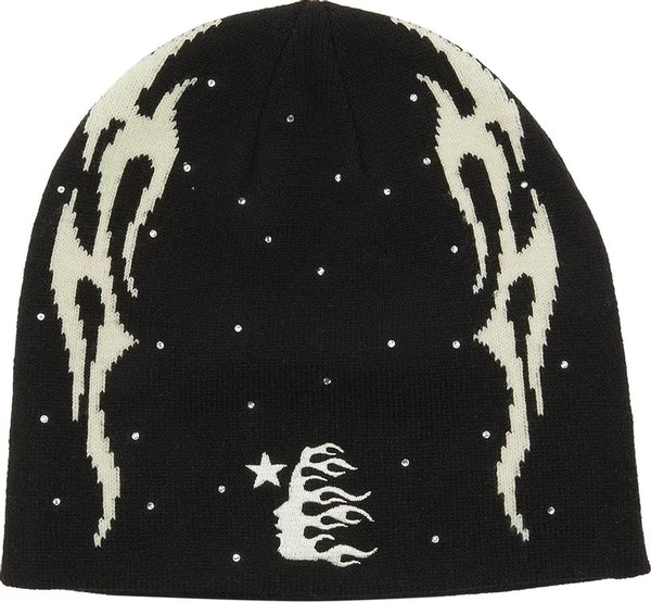 Hellstar Flame Black Beanie