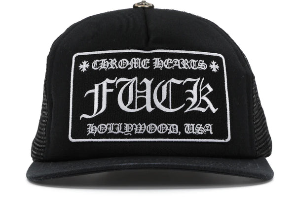 Chrome Hearts Fuck Hollywood Black Trucker