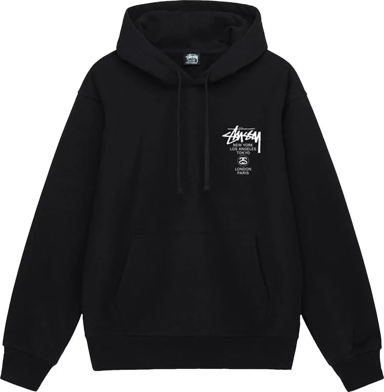 Stussy World Tour Black Hoodie