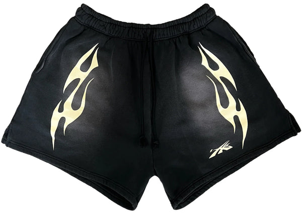 Hellstar Sports Flame Black Shorts