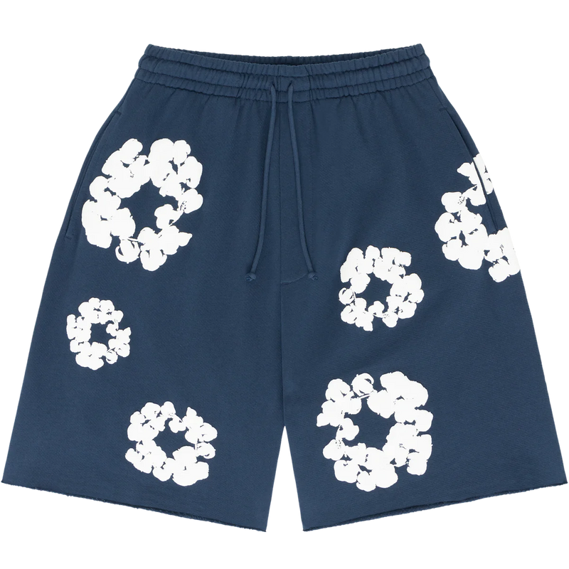 Denim Tears Cotton Wreath Navy Shorts