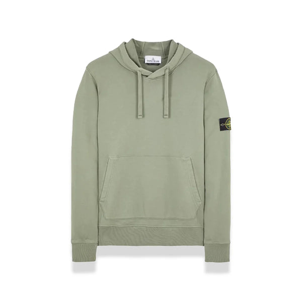 Stone Island Olive Green Felpa Hoodie