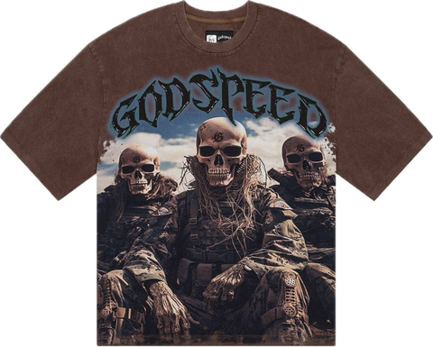 Godspeed Squadron Brown Tee