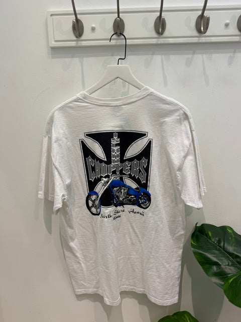 Island Hawaii Choppers White Tee XL 