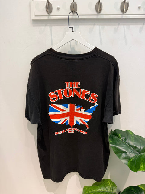 The Rolling Stones 1981 Tour Black Tee XL