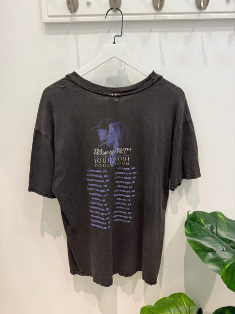 Tim McGraw & Faith Hill Tour Faded Black Tee L