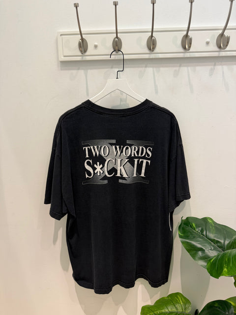 Degeneration X Suck It Faded Black Tee XL