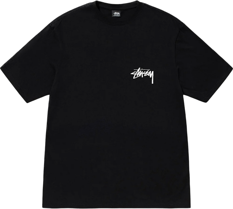 Stussy Burning Stock Black Tee