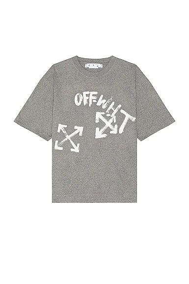 Off-White Gray Paint Over Skate Tee