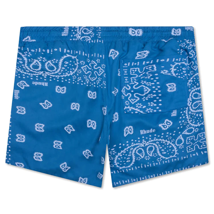 Rhude Blue Bandana Shorts