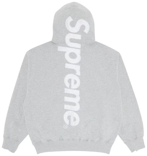 Supreme Satin Applique Heather Grey Hoodie