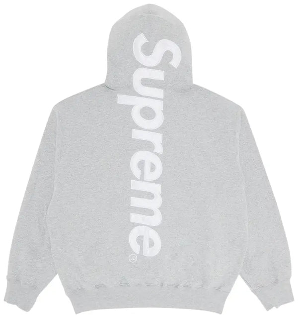 Supreme Satin Applique Heather Grey Hoodie
