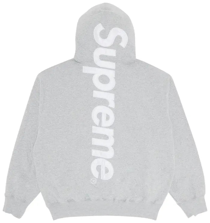 Supreme Satin Applique Heather Grey Hoodie