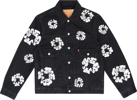 Denim Tears Cotton Wreath Black Jean Jacket