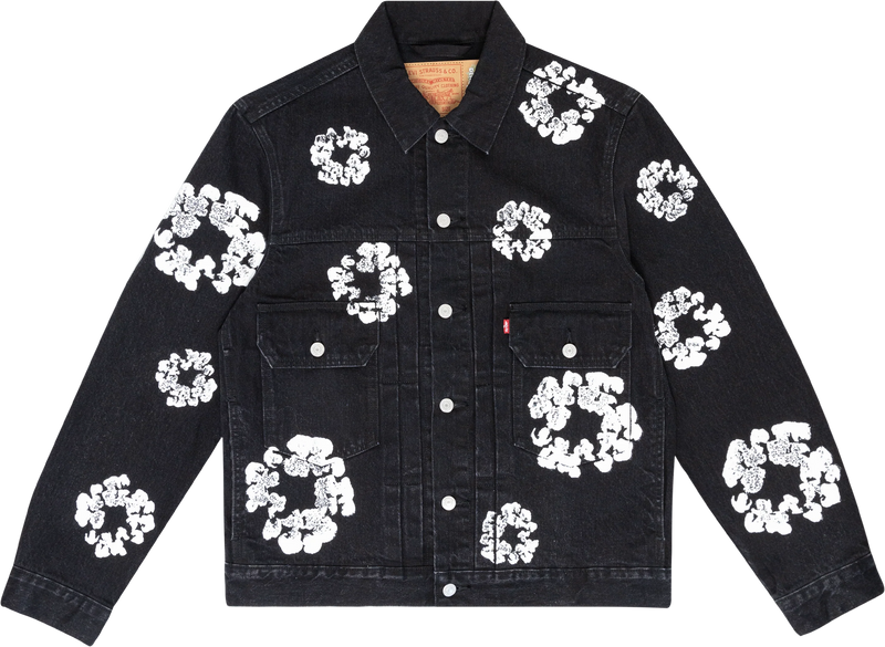 Denim Tears Cotton Wreath Black Jean Jacket