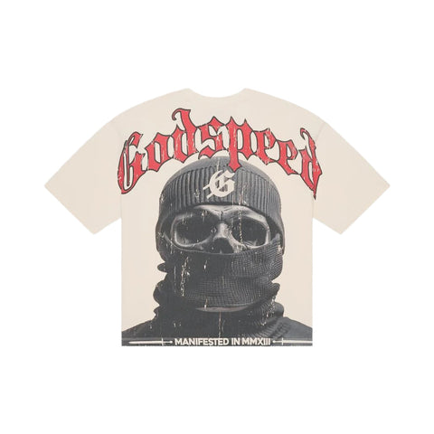 Godspeed Balaclava Szn Bone/Red Tee