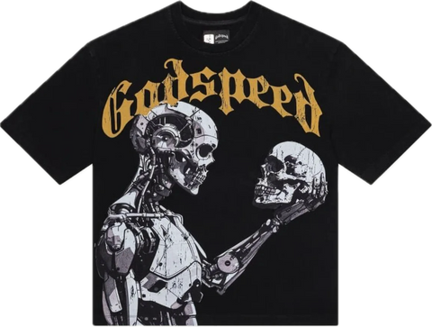 Godspeed Mankind vs AI Black/Yellow Tee