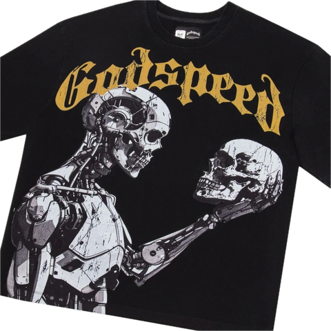 Godspeed Mankind vs AI Black/Yellow Tee