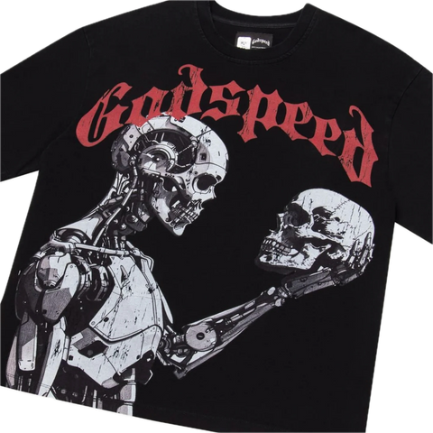 Godspeed Mankind vs AI Black/Red Tee