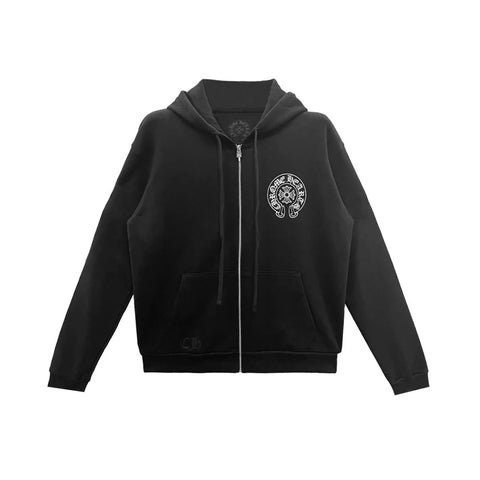 Chrome Hearts Las Vegas Horseshoe Black Zip Up