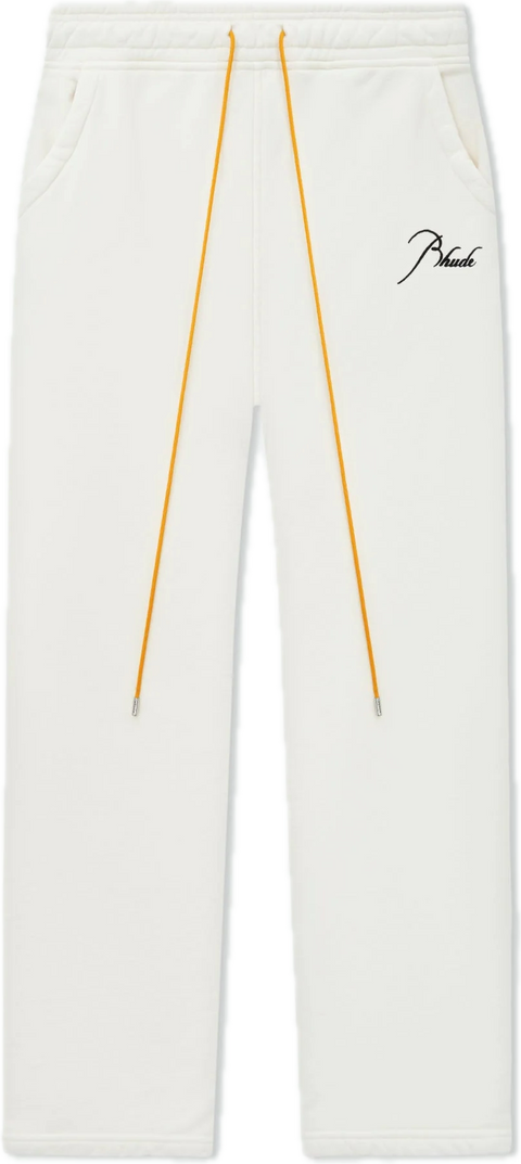 Rhude Vintage White Open Hem Sweatpants