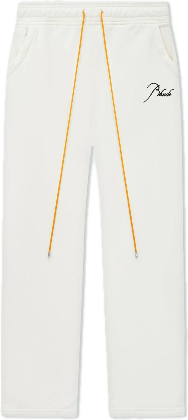 Rhude Vintage White Open Hem Sweatpants