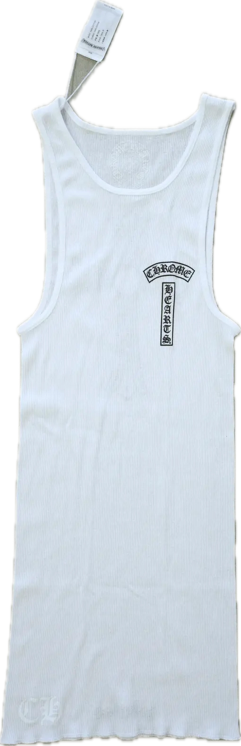 Chrome Hearts T Bar Cross White Tank