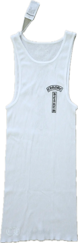 Chrome Hearts T Bar Cross White Tank
