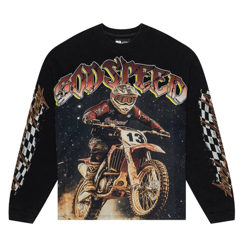 Godspeed Full Throttle Black L/S Tee
