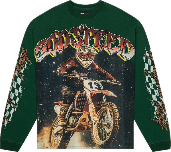 Godspeed Full Throttle Green L/S Tee
