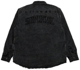 Supreme Sherling Lined Denim Black Work Shirt
